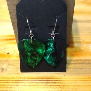 Guitar pick earrings